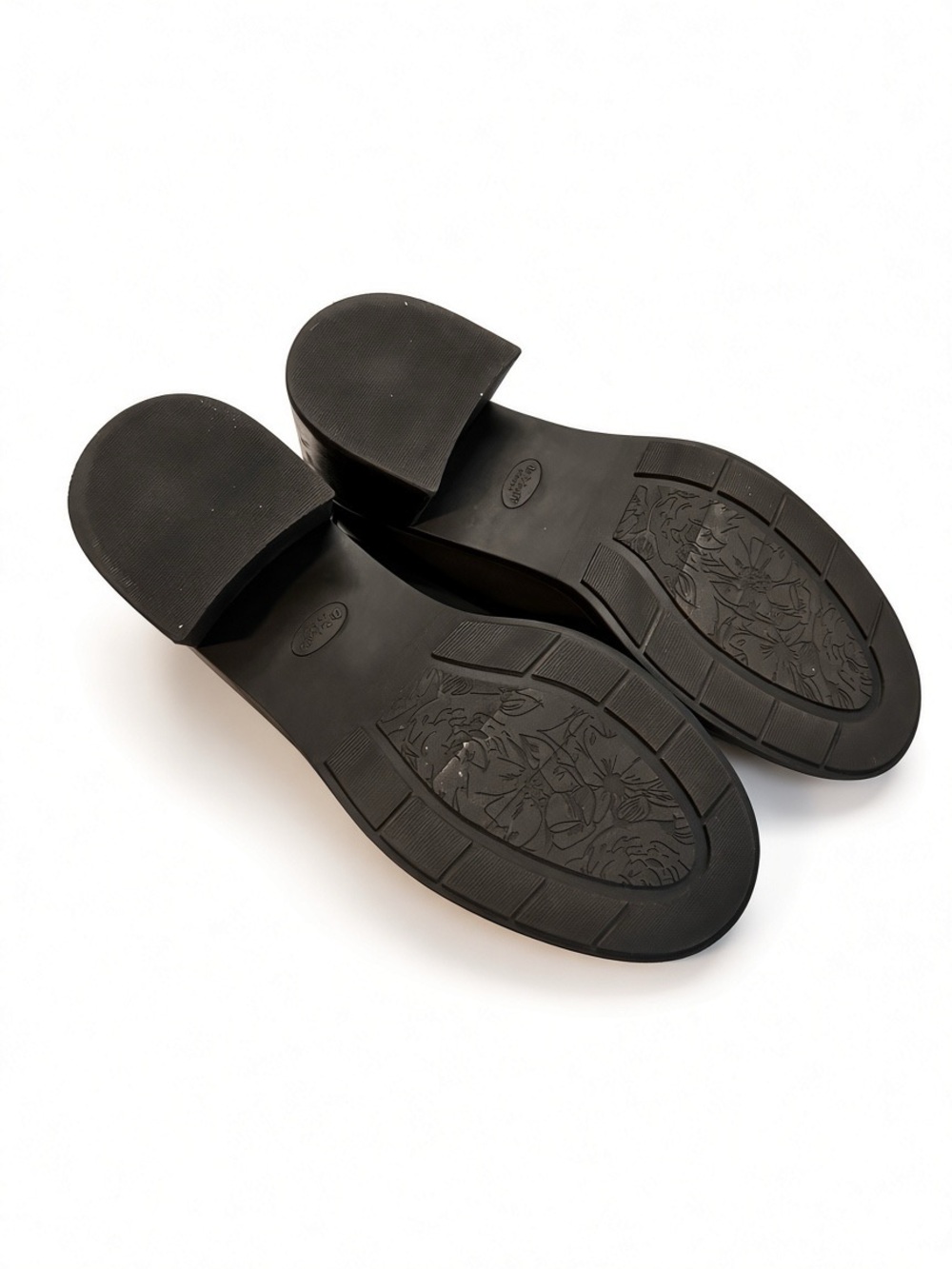 Black Dr. Scholl’s heeled loafers with a medium-sized block heel - Picture 4 of 4